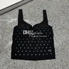 Delicate Grace Women Tank Top Camisoles Push Up Sling Tops Vintage Diamond Printed Top Tee Stylish Slim Backless Top