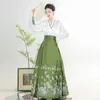 Camisa tradicional china Hanfu falda con cara de caballo conjunto de dos piezas traje de primavera y otoño falda Hanfu vestido Mamianqun ropa de mujer