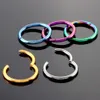 10Pcslot G23 Hinged Segment Septum Clicker Nose Rings Nipple Ear Cartilage Tragus Lip Piercing Fashion Jewelry 240311