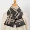 Scarves 2024 Men Scarf Stylish Cotton Striped Thickened Warm Winter Shawl Wraps High Quality Versatile Blanket Bandana