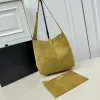 Designer Hobo Bags Soft Real Calf Leather Shoulder Bags Adjustable Strap Gold 3 Letter Mixed Hardware Hasp Baguette Bag Fashion Purse 2023 Handbags