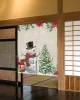 Curtains Christmas Theme Chimney Gift Cartoon Santa Claus Door Curtain Japanese Kitchen Doorway Partition Home Noren Hanging HalfCurtain