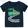 T-Shirts Kinder Jungen Kleidung 100 % Baumwolle Kurzarm T-Shirts Auto Bus Cartoon Kinder Kleidung 2-8 Jahre Kinder Sommerkleidung ldd240314