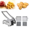 2 lâminas de aço sainless ferramenta de fabricação de chips de batata manual doméstico máquina cortadora de batatas fritas máquina de corte de batata frita 2281s