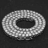 2023 Fijne Sieraden Hip Hop Legering Diamant Micro Tennis Chain Armband Ketting voor Mannen Vrouwen