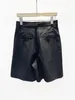 Women's Shorts Wool Casual Black Summer 2024 Ladies Zipper High Waist Pants With Pockets