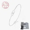 Senior Designer 925 Sterling Silber Charm-Armband Luxus Mode M-Serie 3 Diamant Glattes Armband Schmuck Klassisch Geschenkbox Damen MOVE ClassIQUE Paar