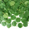 Decorative Flowers 100pcs Silk Eucalyptus Leaves Artificial Wreath DIY Gift Box Fake Plants Decoration Wedding Festival Party Home Supplies