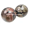 Esfera de cristal de ágata vulcânica drusa fluorescente linda bola de pedra preciosa vulcânica reativa UV Exclusiva de ágata de futebol mineral rocha display orbe presente de pedra natural