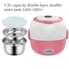 Mini Electric Rice Cooker Stainless Steel 23 Layers Steamer Portable Meal Thermal Heating Lunch Box Food Container Warmer 240313