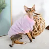 Cat Costumes Turtleneck Sweater Coat Winter Warm Hairless Clothes Soft Fluff Pullover Shirt Maine-Coon Chihuahua Pet Clothing