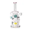 Phoenix Glass Bubbler Recycler 10 pulgadas Ligas de aceite de aceite Bongas de agua con cabezal de ducha Perc Water Bong Hookahs Tuberías de fumar plataforma dab