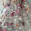 Tissu 2 yards/lot broderie florale Tulle maille tissu dentelle robe de mariée tissu bricolage rideau décoration couture fille gaze jupe tissu
