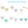 2024 Jewelry Designer Brand 925 Sterling Silver Inlaid with Diamonds Glue Drop Love Electroplated Heart Shaped Studs Sweet Style Anti Allergy Ear Accessories