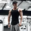 Men fitness gym Tank top men Fitness sleeveless shirt Male black breathable Sports vest Undershirt Gyms Running vest 240313