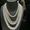 Fashion Design 2rows Moissanite Cuban Link Chain 925 Sterling Silver Necklace/bracelet Chain for Rapper Hiphop Jewelry