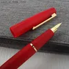 Canetas tinteiro Canetas tinteiro Jinhao 80 Red Gold Clip Business Office Estudante Escola Papelaria Suprimentos EF 0.30mm Nib Caneta tinteiro Canetas de tinta Q240314