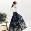 Camisa tradicional china Hanfu falda con cara de caballo conjunto de dos piezas traje de primavera y otoño falda Hanfu vestido Mamianqun ropa de mujer