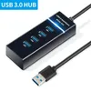 Hub USB 5Gbps High Speed ​​3 0 Multipelport för PC-datortillbehör Dockningsstation Adapter 4 Ports Hab Splitter 3.0