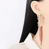 Boucles d'oreilles pendantes Juran pour femmes, longues pampilles en strass, goutte d'eau, cristal multicolore, tendance, bijoux, accessoires, cadeau, 2024