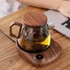 Makers Electric Cup Heater Beverage Heating Plate 200W Smart Milk Tea Coffee Cup Mug Warmer for Desk 5 Temperatures with Timer 220V