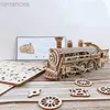 3D -pussel 3D trä ångtåg Jigsaw Puzzle Game Laser Cutting Mechanical Model Assembly Toy Gift for Boy Girls For Dropshipping 240314