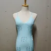 Summer Women's Sexy Geometric Jacquard Slim See Through Mini Dress Female Holiday Thin Stick Bodycon Slip Dress