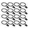 Hangers 16 Pack Curtain Rings With Clips Window Clip Black Hooks For Hanging 1.26 Inch Diameter Durable