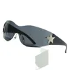 2023 Star Punk Rimless Solglasögon för kvinnor och män, varumärkesdesigner Y2K Sun Glasses, UV400 Protection Fashion Eyewear