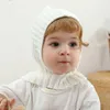 Haaraccessoires Miniainis Herfst Winter Baby Breien Warme Sjaal Cap Jongen Meisje Baby Effen Mode Trui Hoed Kind Winddicht Oorbeschermers Caps