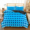 3D Honeycomb Däcke Cover Abstract Geometric Bedding Set Microfiber Comporter Cover med Pillow Cases King for Kids Adults Decor 240306