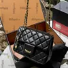 CC Borse Marchio di lusso Designer classico Crush Oro Perla Palla Mini patta Borsa trapuntata a reticolo di diamanti GHW Borse a tracolla a tracolla Out Ugbb