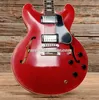 Prototype #1 Eric Clapton Crossroads Relic Cherry Red 35 Electric Guitar One Piece Neck Semi Hollow Body Double F Holes Grover Tuners Little Pin Bridge