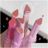 Lipgloss Bloem Liefde Spiegel Water Voor Vrouwen Glanzend Glas Hartvorm Lippenstift Waterdicht Crystal Jelly Voller Gl Z3J2 Drop Levering Ot3Zr