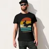 Herrpolos Dachshund Dog Silhouette Retro Gift T-shirt plus storlek Kawaii kläder söta toppar svarta t-shirts för män