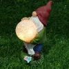 Rzeźby ogrodowe gnome z zasilane słoneczną światłem LED wodoodporne światła zasilane słonecznym rzeźby ogrodowe Outdoor Garden Statues Yard Patio