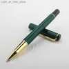 Fountain Pens Fountain Pistopry Luksusowy Nowy wkłady długopis Roller Pen metal atrament Pen Matte Green Signature Signrery Office School School Difts Prezent Q240314