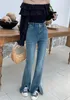 Celi1 New 2024デザイナー服女性デザイナージーンズ新しい女子ジーンズズボン女性Capri Cargo Pants Yoga Wide-Leg Pants Trendy FlaresCC Jeans Pourners Gifts