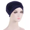 Vêtements ethniques Femmes Fleur Décor Musulman Turban Foulard Chapeau De Prière Floral Bas Soie Coton Pull Turc Hijabs Headcloth Bonnet