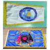 Accessories Design Your Own Custom Flag With Gold Fringe Satin Material High Quality