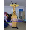 Mascotte Kostuums Gele Giraffe Giraffa Mascotte Kostuum Volwassen Stripfiguur Outfit Pak Halloween All Hallows Zx2036