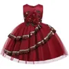 Flower girl dress for Girls tutu Kids Clothing Elegent hand Organza Dresses Children Princess Party Custumes 240309