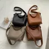 Fashionable Message Women Shoulder Bags PU Leather Soft Surface Casual Bucket High Capacity Simple Multi-function Leisure 240309