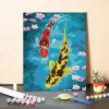 Numero Pittura a olio digitale riempimento Cinese di buon auspicio Ruyiyi Goldfish Carp Portico decorazione colore pittura acrilica a colori ad olio