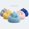 Large Small Lazy Sofa Cover Chairs without Filler Linen Cloth Lounger Seat Bean Bag Pouf Puff Couch Tatami Living Room Bedroom 240307