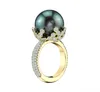 リングの気質リング花柄の真珠のリング人気のハンドジュエリーエンゲージリング