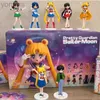 Figurines d'action Sailor Moon Blind Box Tsukino Usagi Mizuno Ami Hino Rei Kino Makoto Chiba Mamoru Anime Figure Mystères Sac Figurine Décoration ldd240314
