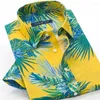 Men's Casual Shirts Ultra-thin Summer Mens Short-sleeved Floral Shirt Plus Size 7XL 8XL 9XL 10XL Beach Seaside Print Loose Hawaiian