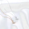 Zilveren diamanten maan hanger ketting dames Japanse en Koreaanse editie sieraden Veelzijdige elegantie kraag ketting 12py