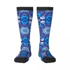 Men's Socks Blue Arabesque Mandala Art MORROCAN Unisex Winter Windproof Happy Street Style Crazy Sock